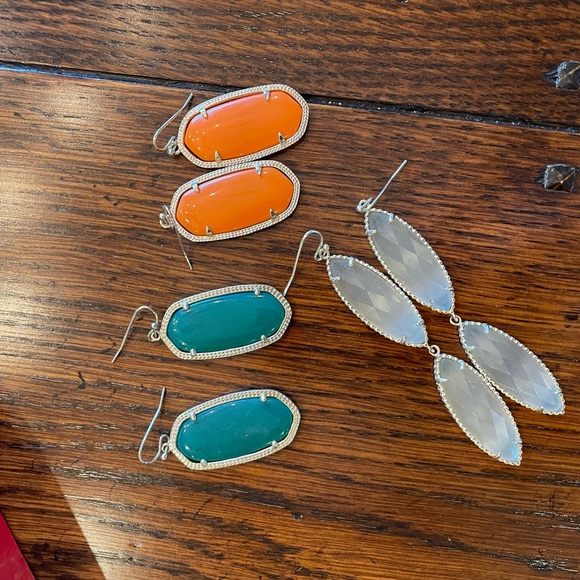 3 pairs of Kendra Scott earrings. For pierced ears- sold as a set - Picture 2 of 2